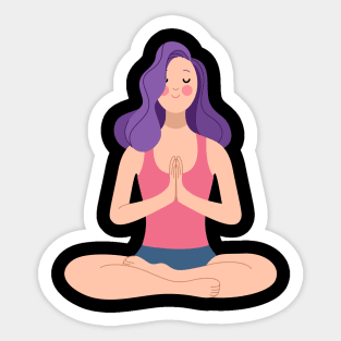 I Love Yoga women T-shirt Sticker